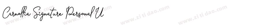 Carnollia Signature Personal Use字体转换